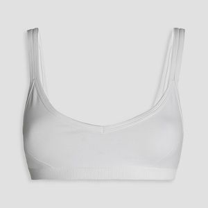 Helmut Lang White Double Strap Stretch Bra